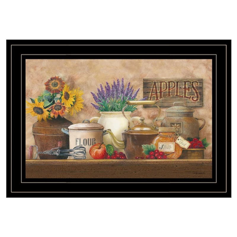 TrendyDecor4U Farmhouse "Antique Kitchen" Framed Print Wall Art by Ed Wargo - Earthtone