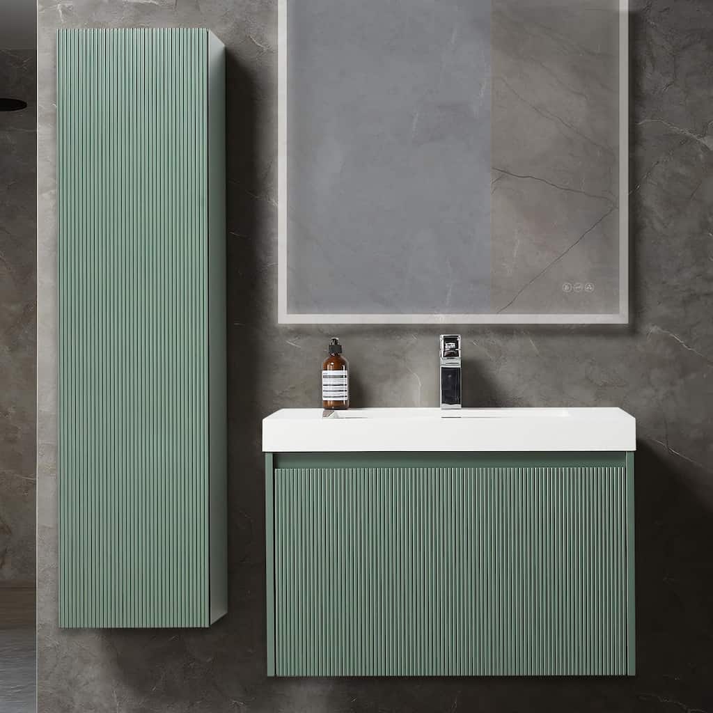 Blossom Positano 30" Floating Vanity with Sink & Side Cabinet