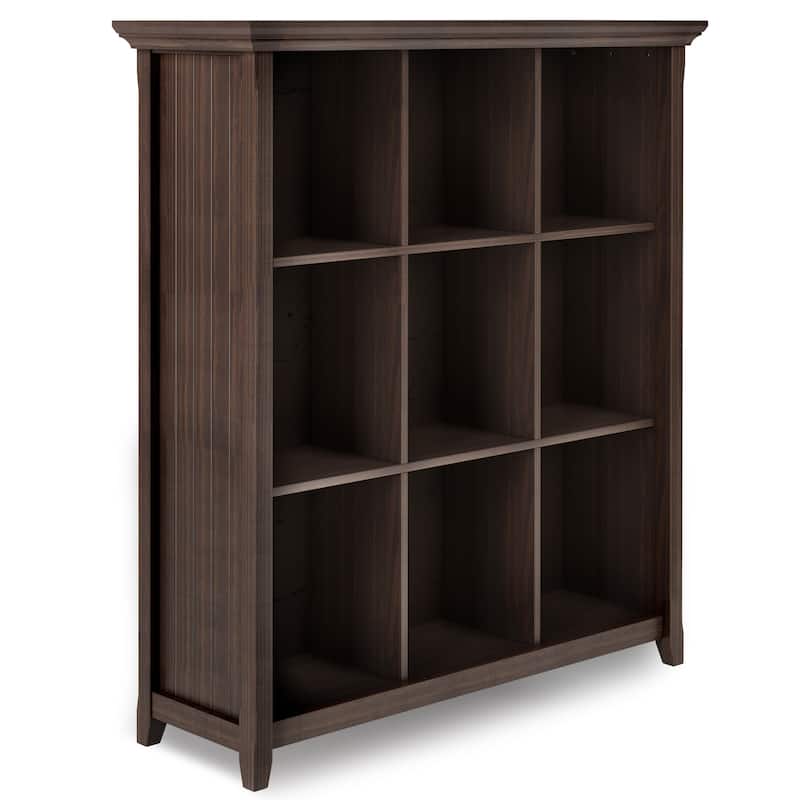 WYNDENHALL Normandy SOLID WOOD 48x44 inch Transitional 9 Cube Bookcase and Storage Unit - 44 Inches wide