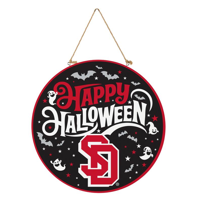 University of South Dakota 18" x 18" Halloween Door Décor Wall Sign