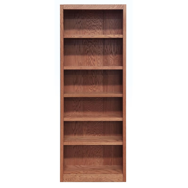 Concepts in Wood 6 Shelf Wood Bookcase, 84 inch Tall