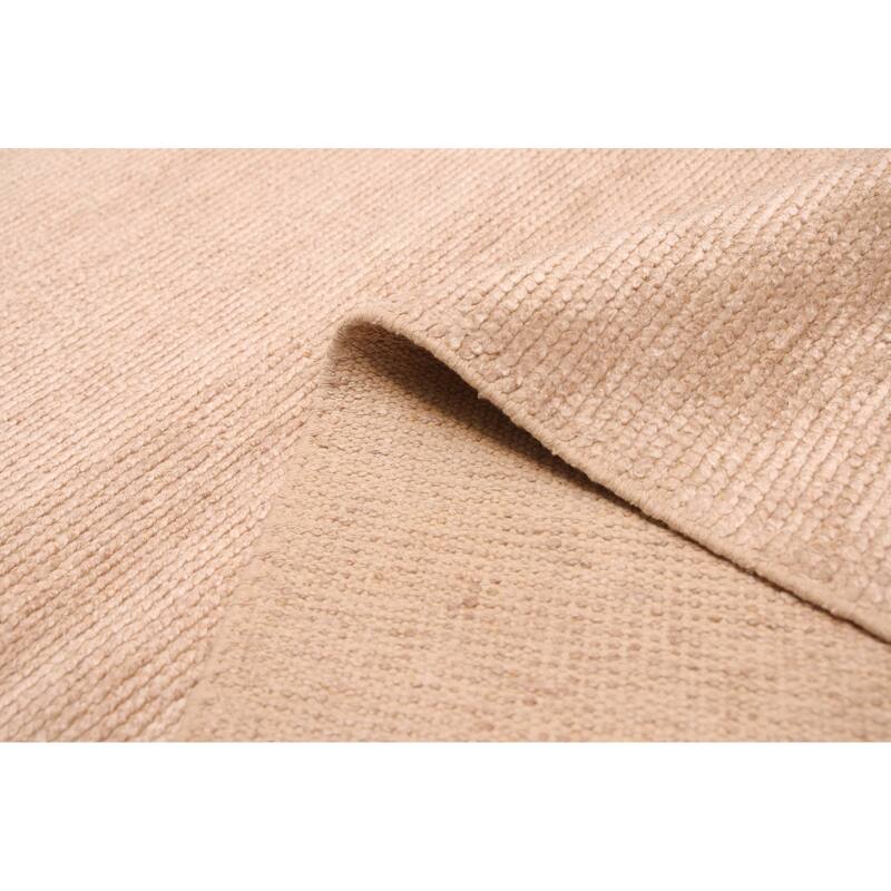 ECARPETGALLERY Hand-knotted Loreto Beige Silk Rug - 5'3 x 7'5