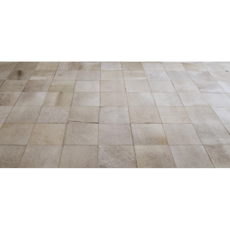 Couristan Chalet Tile Geometric Cowhide Handmade Area Rug