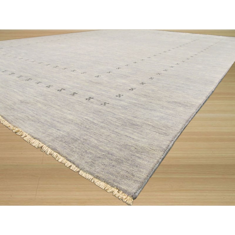 Gray Handmade Wool Transitional Lori Baft Rug, 4' x 6', Cozy Soft Textured Accent - L