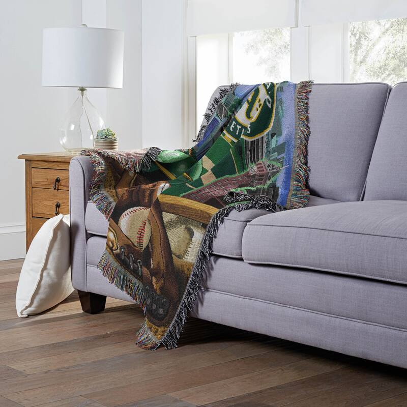 MLB Woven Tapestry Throw Blanket
