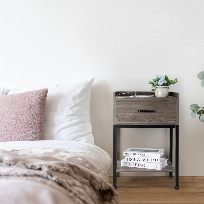 Night Stand with Charging Station