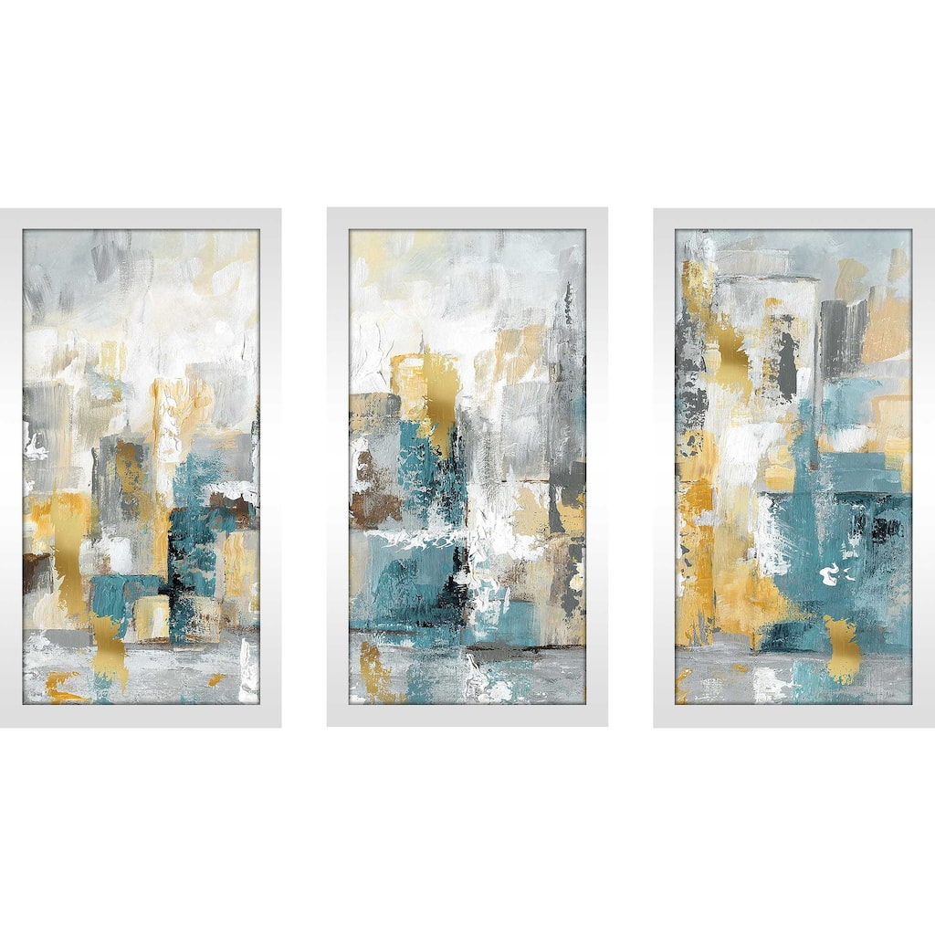 "City Views I" by Nan 3 Piece Print on Acrylic