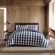 preview thumbnail 1 of 6, Eddie Bauer Lakehouse Plaid Blue Cotton Duvet Cover Set