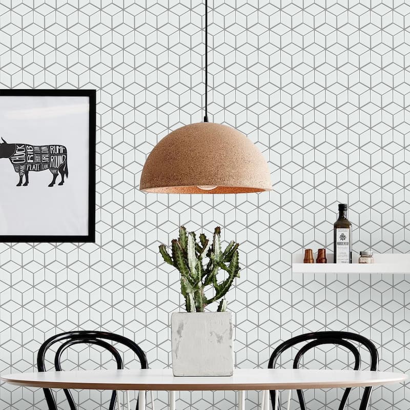 Porcelain Mosaic Tiles - Rhombus Wall and Floor Tiles - Case (20 Sheets)