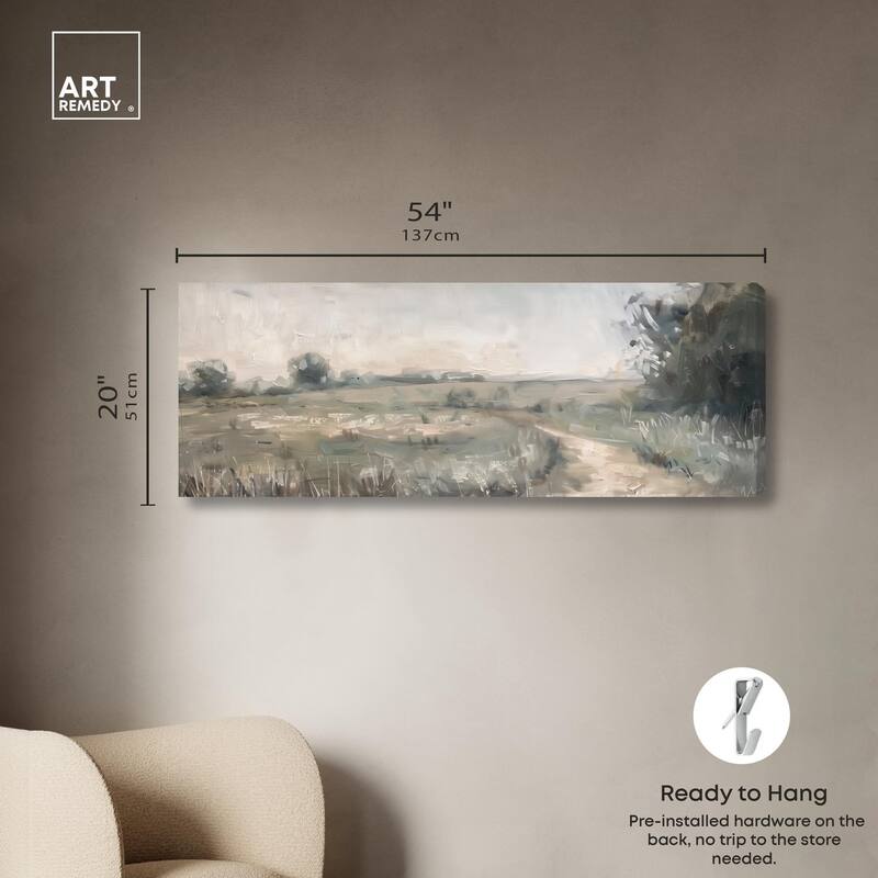 To the Meadow Panoramic Canvas by Art Remedy, Gallery Wrapped