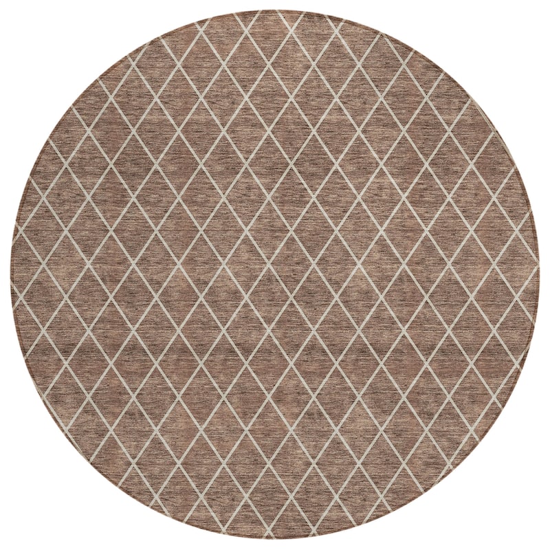 Machine Washable Indoor/ Outdoor Chantille Diamond Trellis Rug