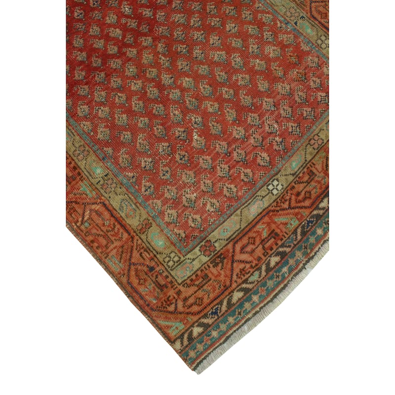 Noori Rug Vintage Distressed Danrelle Red/Orange Runner - 2'11" x 9'0"