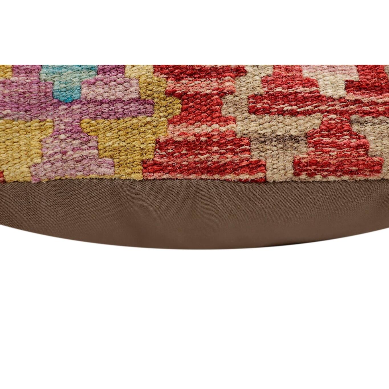 Bohemian Lorraine Turkish HandWoven Kilim Pillow 18'' x 18'' Bed