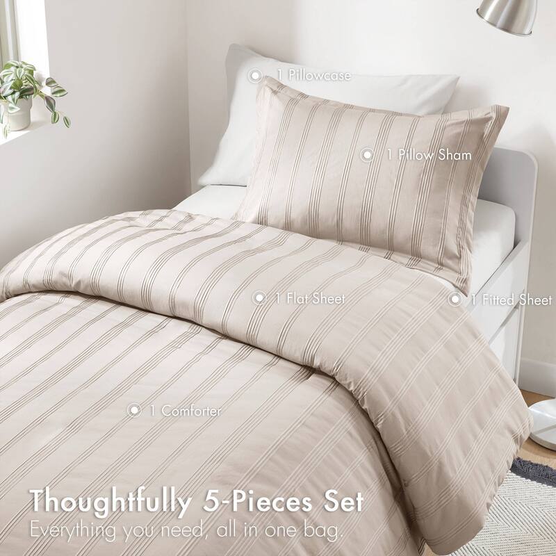 Chelsea Square Logan Woven Striped Duvet Set