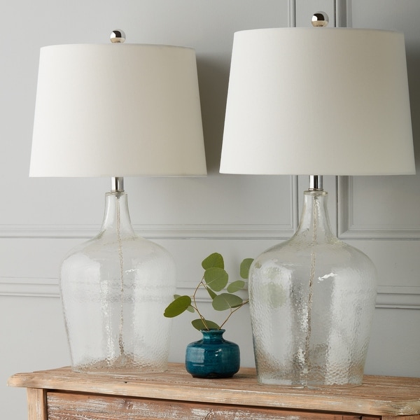 clear glass bedside lamps