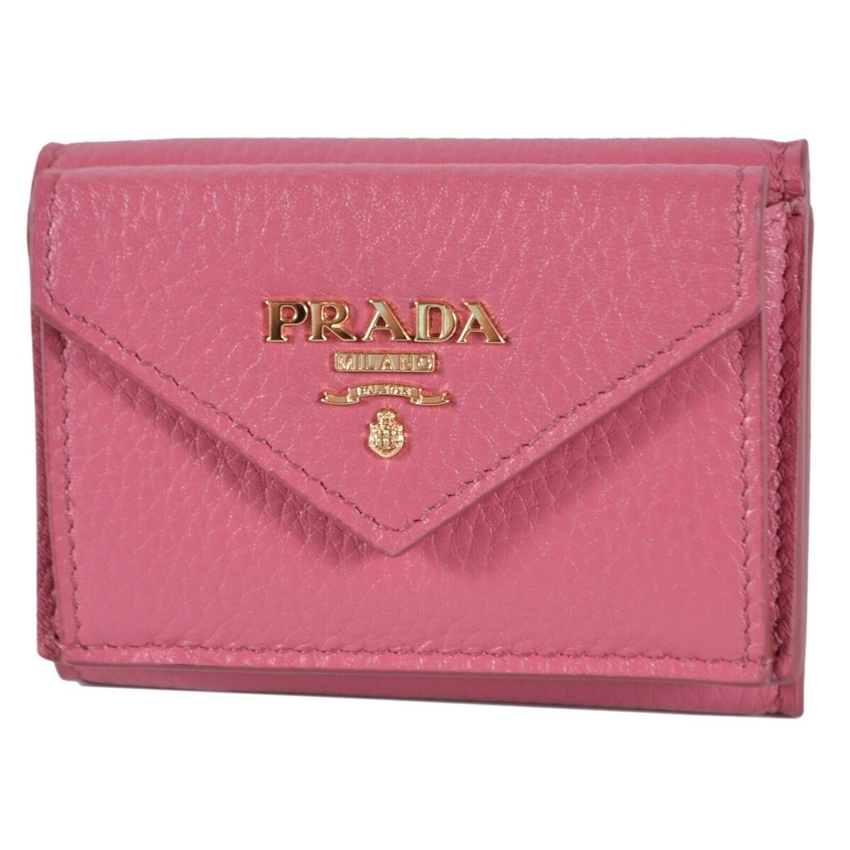 vitello grain prada wallet