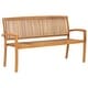 preview thumbnail 2 of 4, 62.6" Classic Wooden Patio Bench, Outdoor Use Bench, Constructed from Durable Teak Hard Wood, Terrace Bench with Cushion