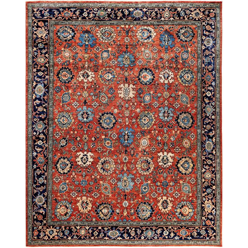 Serapi One-of-a-Kind Hand-Knotted Area Rug - Orange - 8' 0" x 9' 10"