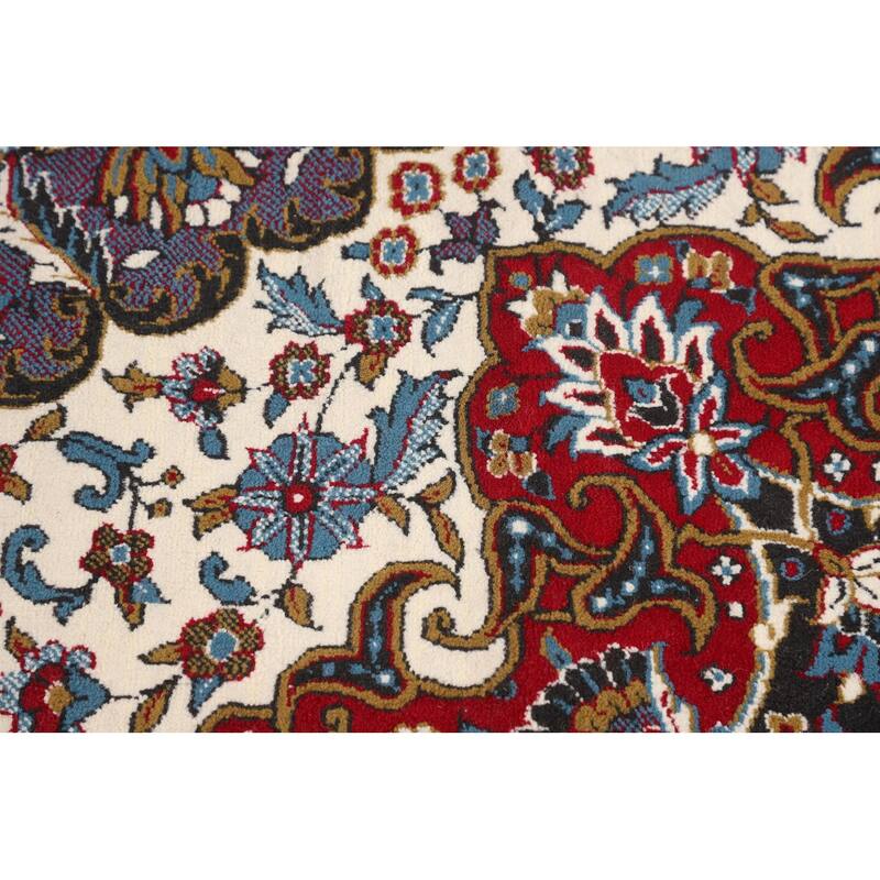 Medallion Kashan Turkish Area Rug Machine Made Living Room Carpet - 9'8" x 13'0"