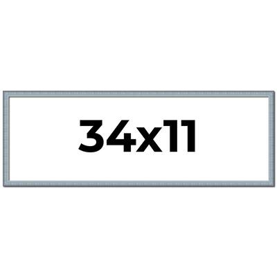 34x11 Frame Rustic Sky Blue Solid Wood Picture Frame | 0.75 Inch