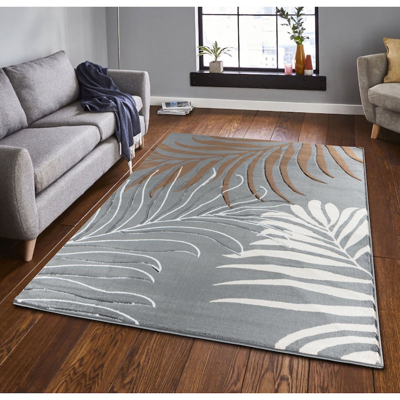 Glamour Dark Brown/Black Polypropylene Area Rug - 8'1'' X 10'5''