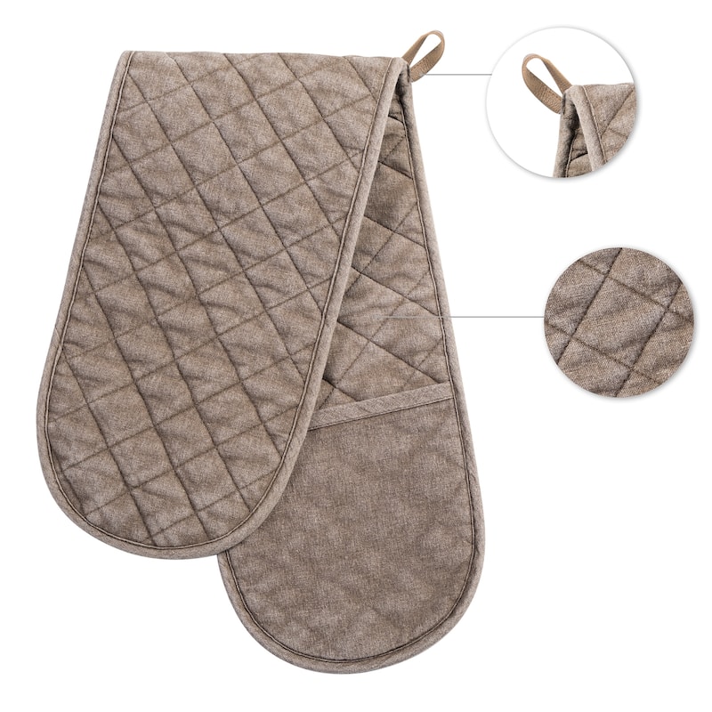 No. 918 Portina Stonewashed Cotton Quilted 1-Piece Double Oven Mitt