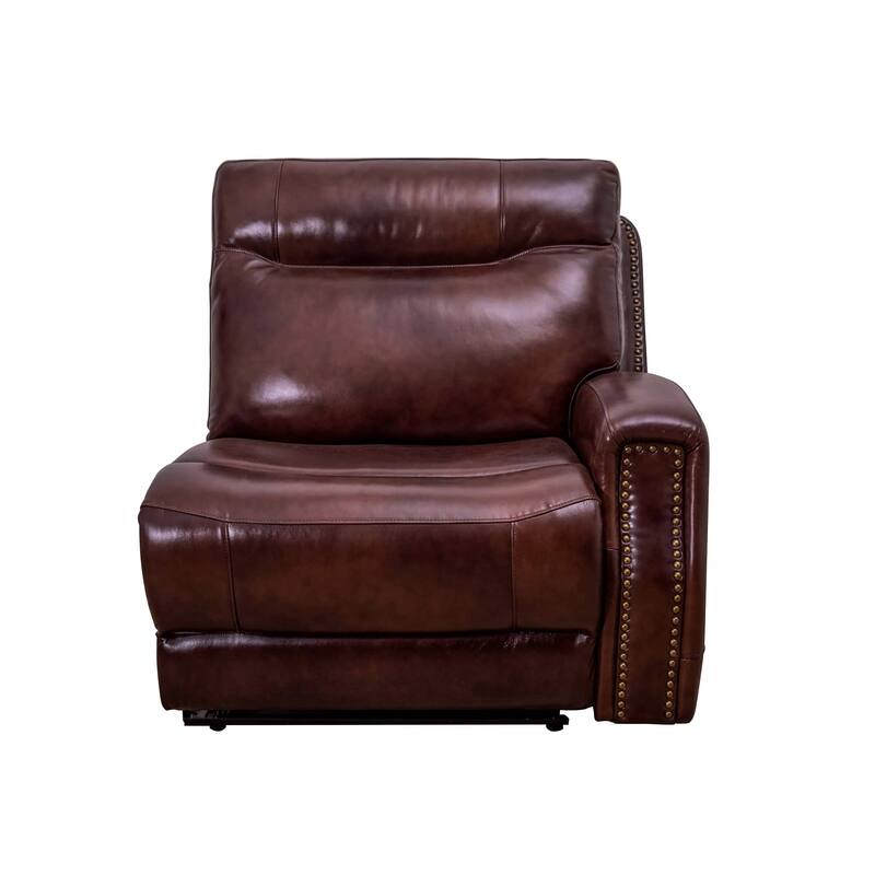 Brown Top Genuine Cowhide Leather 6-Piece Multifunction Living Room Sofa Set