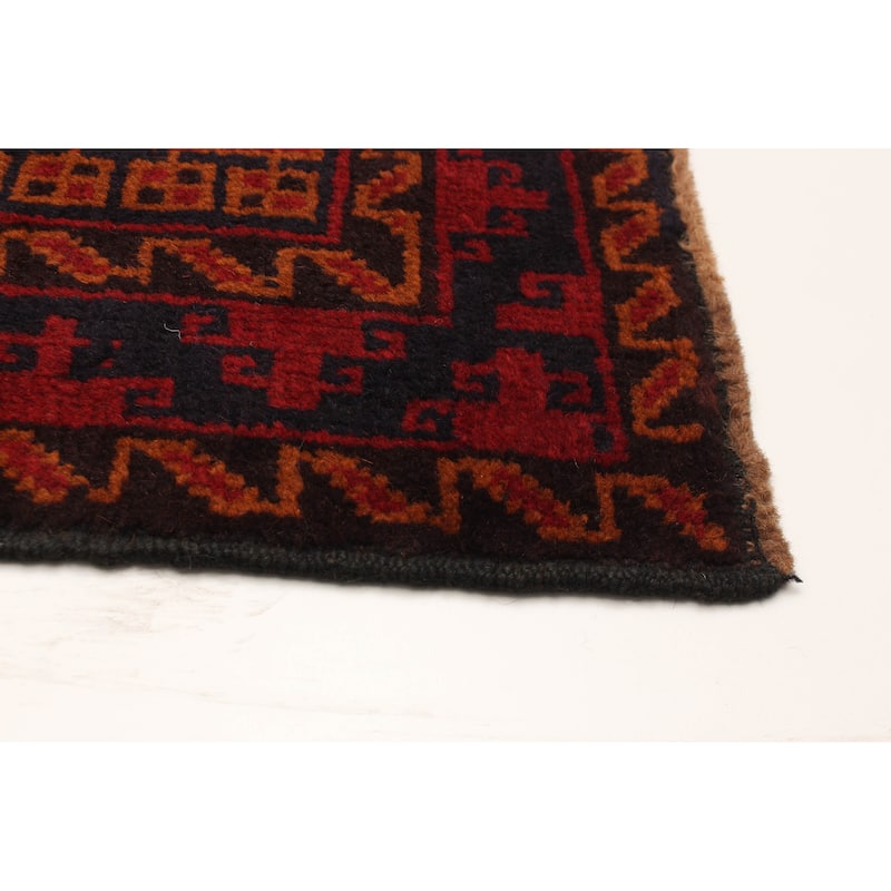 ECARPETGALLERY Hand-knotted Baluch Dark Navy Wool Rug - 3'7 x 6'0
