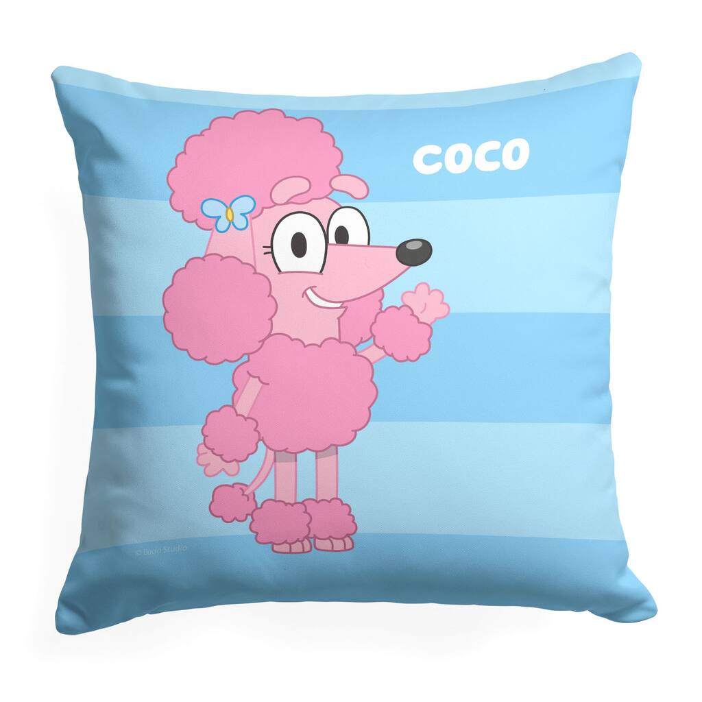 Bluey Roll Call Coco 18 Inch Throw Pillow