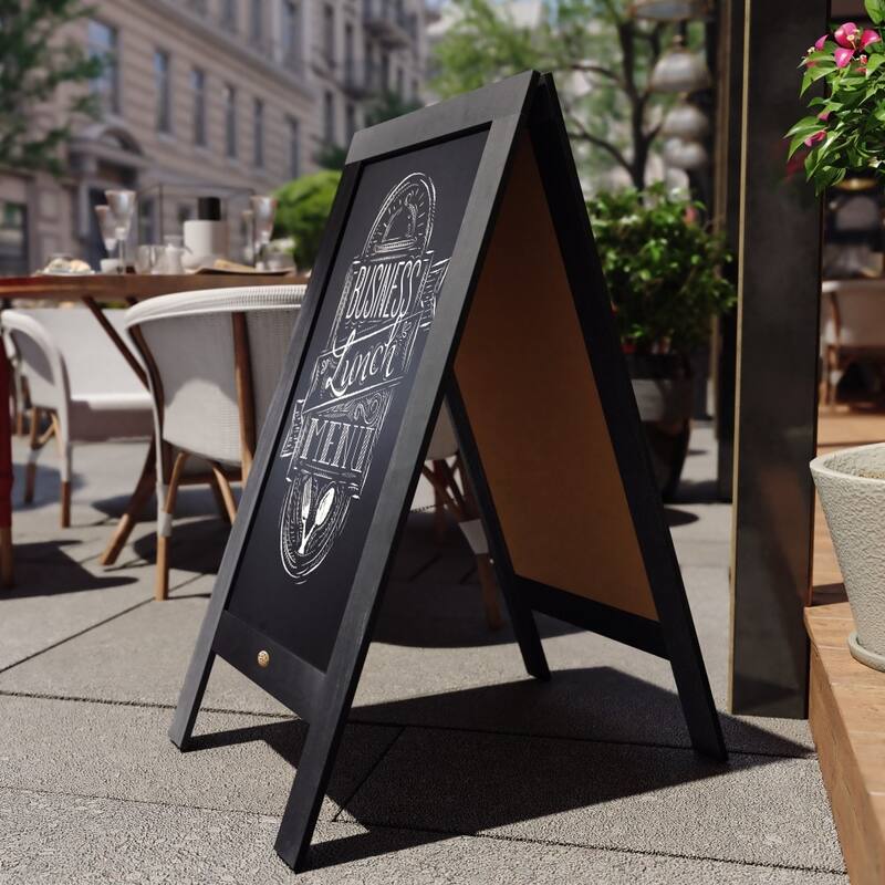 Wood A-Frame Magnetic Chalkboard Set-Markers, Stencils, and Magnets