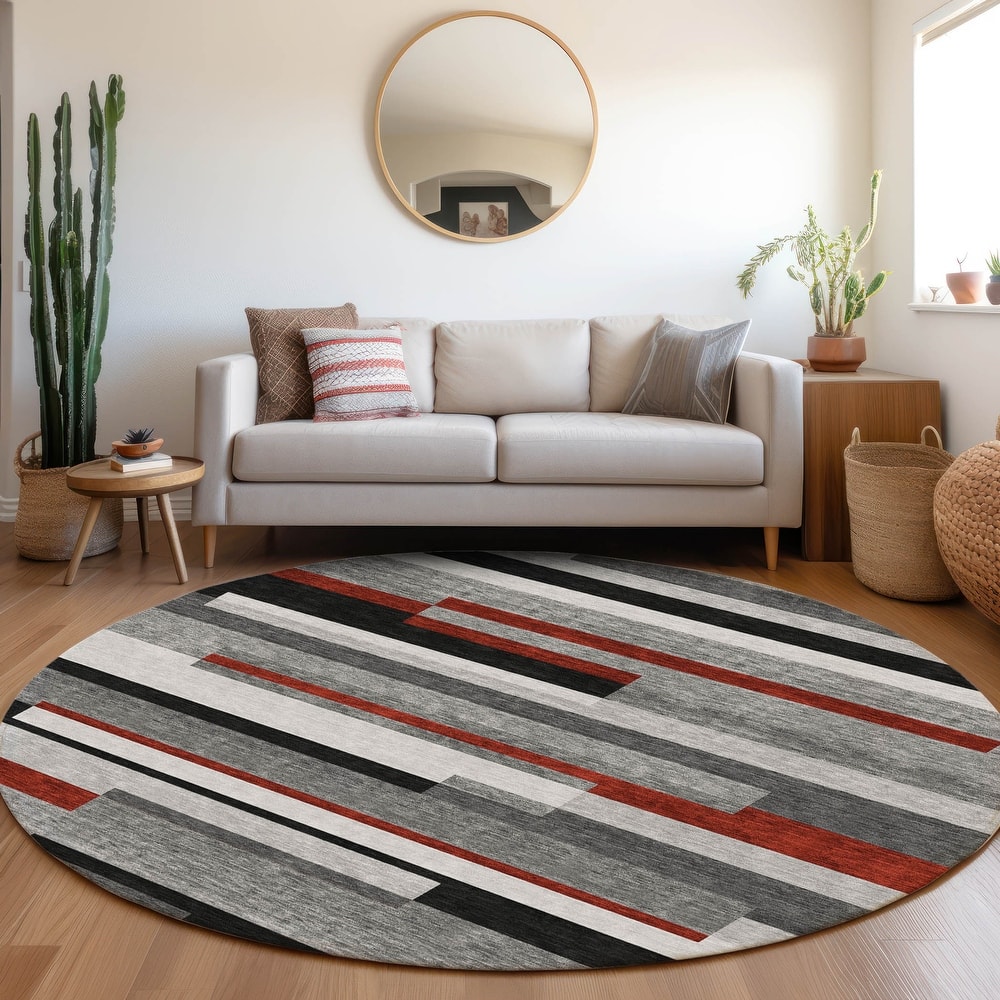 Premium Washable Super Soft Mosaic Stripe Mayfield Rug
