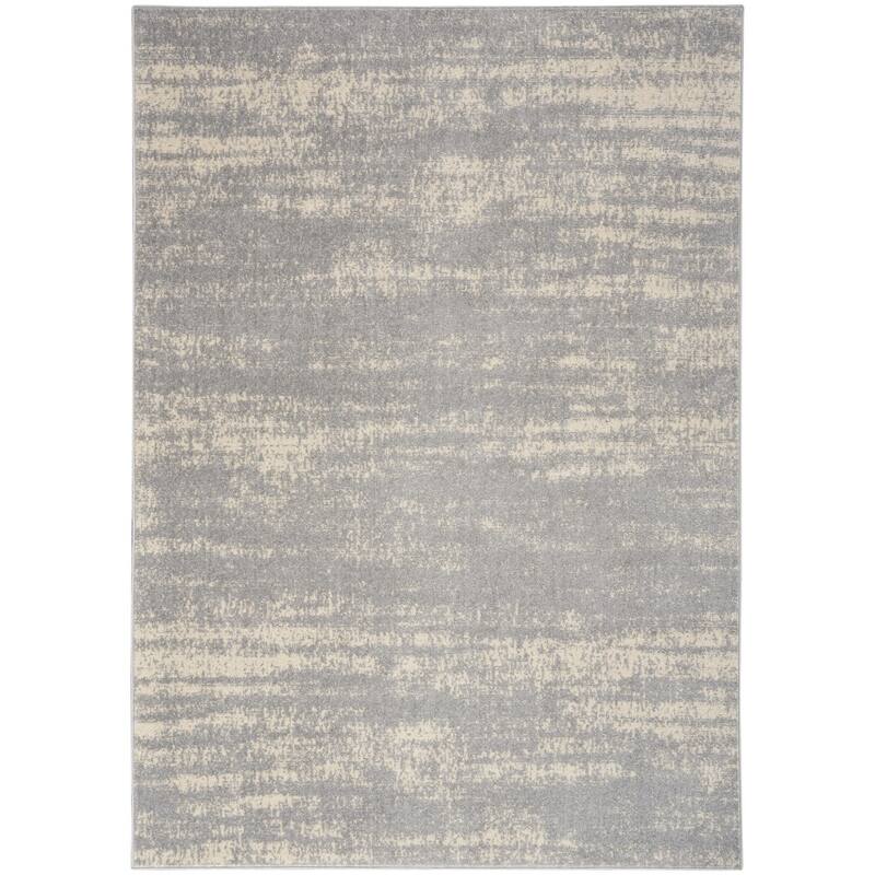 HomeRoots Abstract Contemporary Rectangle Outdoor Rug - 4' X 6'