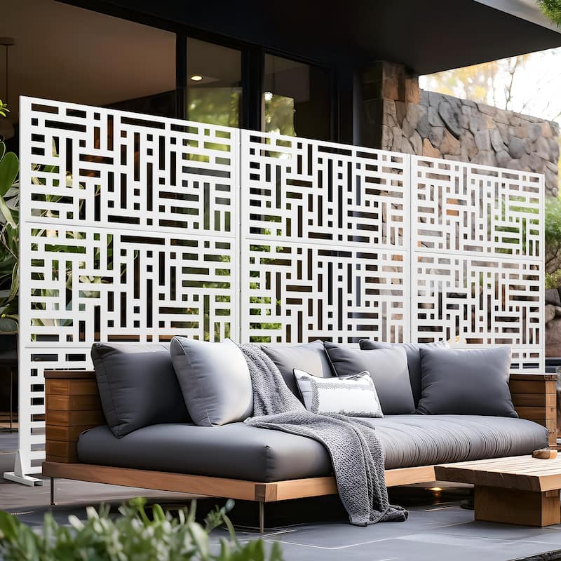 6 ft. H x 4 ft. Metal Privacy Screen Free Standing - 72*47