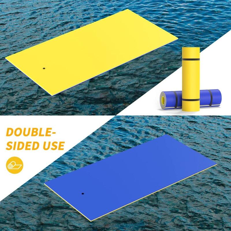 3 Layer Swimming Pool Float Lily Pad Floating Mat 9'X6'