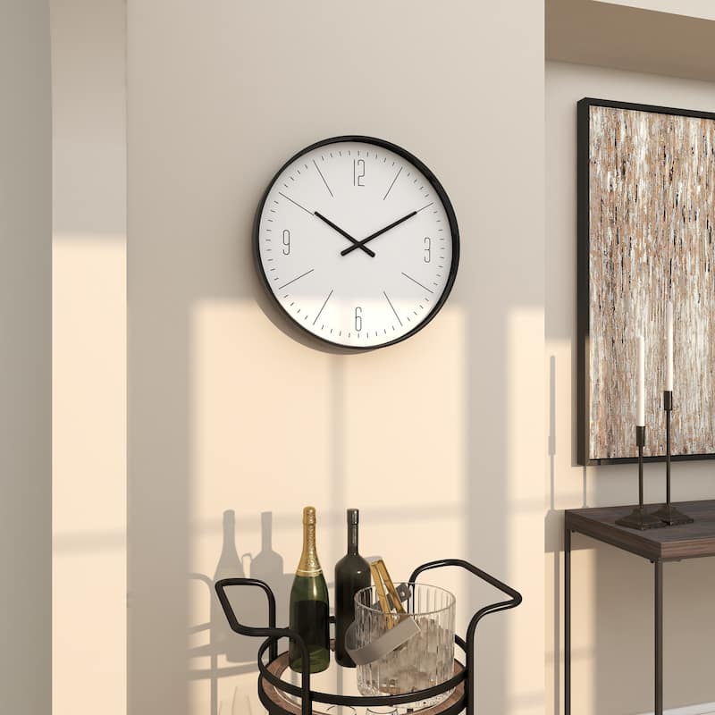 Glass Contemporary Wall Clock 20 x 20 x 2 - 20 x 2 x 20