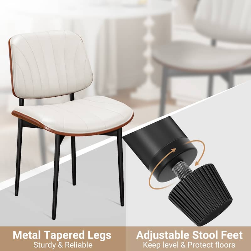 Mid Century Modern Dining Chairs, Upholstered Dining Chairs Set of 2