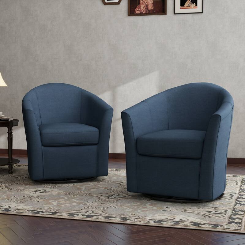 Swivel Accent Chair with Metal Base - 30.7"W x 29.9"H x 27.5"D