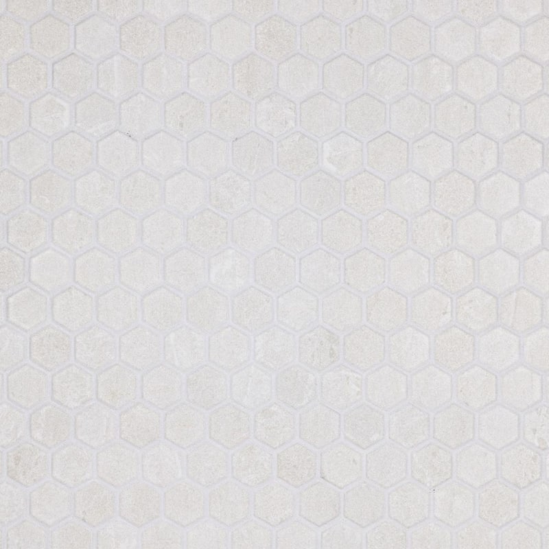 Merola Tile Liverpool Hex White 10" x 11-3/8" Ceramic Floor and Wall Tile