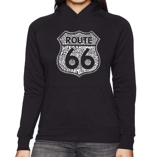 Women's Word Art Hooded Sweatshirt -Route 66 - Life is a Highway. Opens flyout.