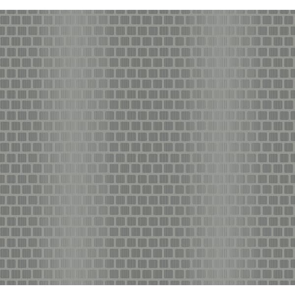 slide 2 of 4, Seabrook Designs Ellery Centerblocks Unpasted Wallpaper 27 in. W x 27 ft. L - Metallic Ash