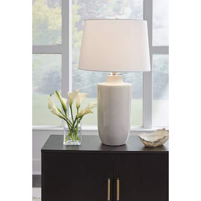 Signature Design by Ashley Cylener Off-White Table Lamp - 16.88"W x 16.88"D x 30.5"H