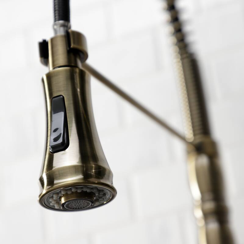 Heritage Two-Handle Wall-Mount Pull-Down Sprayer Kitchen Faucet