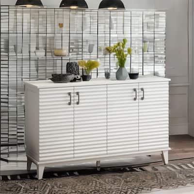 Sideboard with Storage Buffet/Adjustable Shelves and Metal Handles