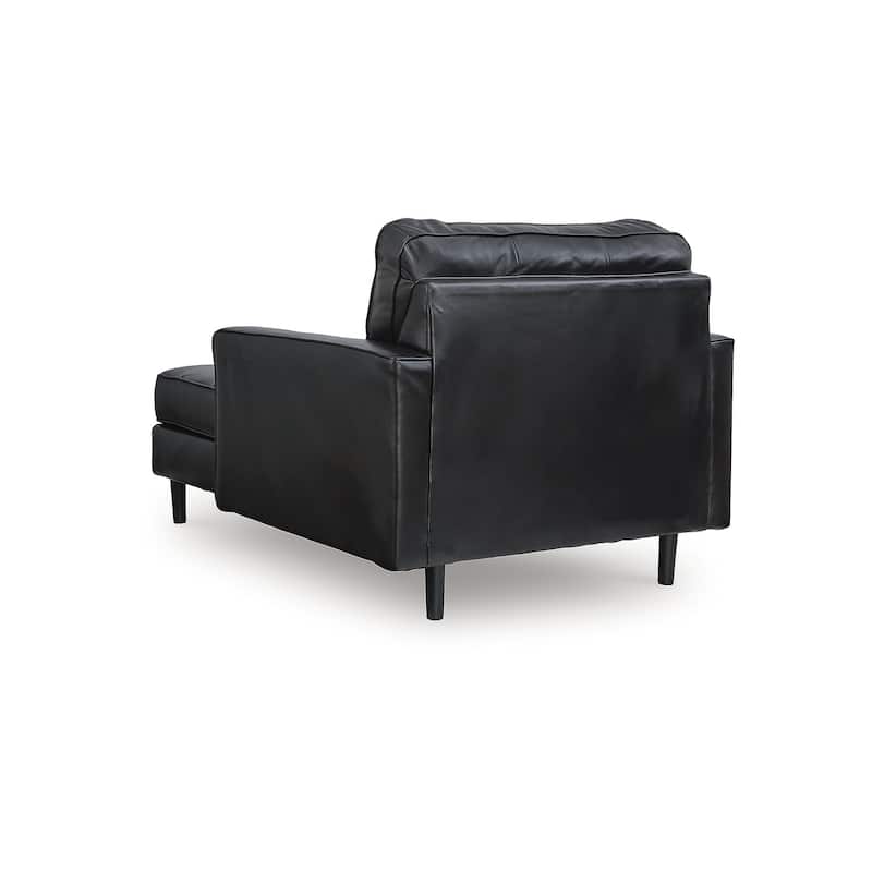 Signature Design by Ashley Bryceview Black Chaise - 42" W x 64" D x 39" H
