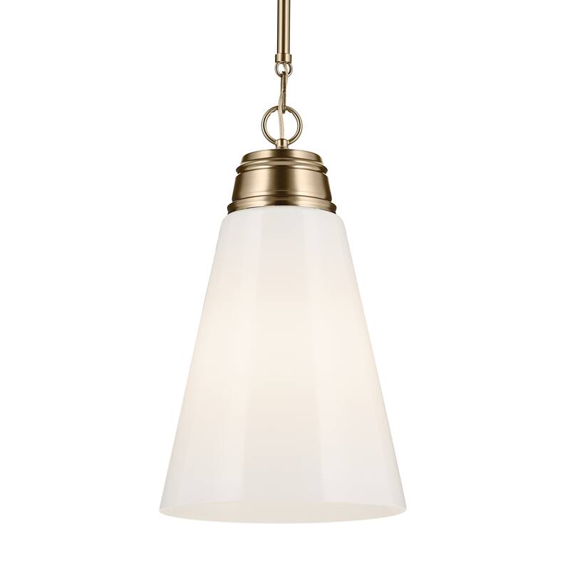 Kichler Lighting Marsailli 19" 1-Light Medium Pendant with Opal Glass in Champagne Bronze - 11.5
