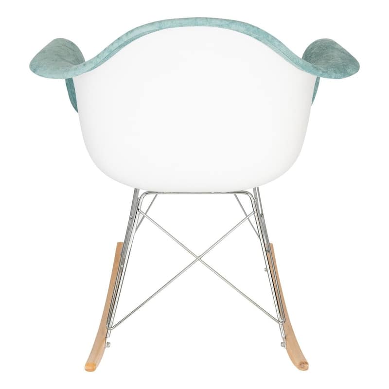 Wilson Contemporary Modern Velvet Rocker Chair - Nursery Rocking Accent Chair for Home Living Room Bedroom Patio