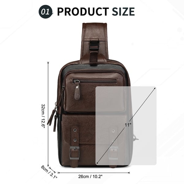 cross shoulder backpack leather Small Genuine Chest Bag Sling For Ladies igemstonejewelry Including Proprietary Techniques Of Hand Polare Full Grain Cowhide Anti