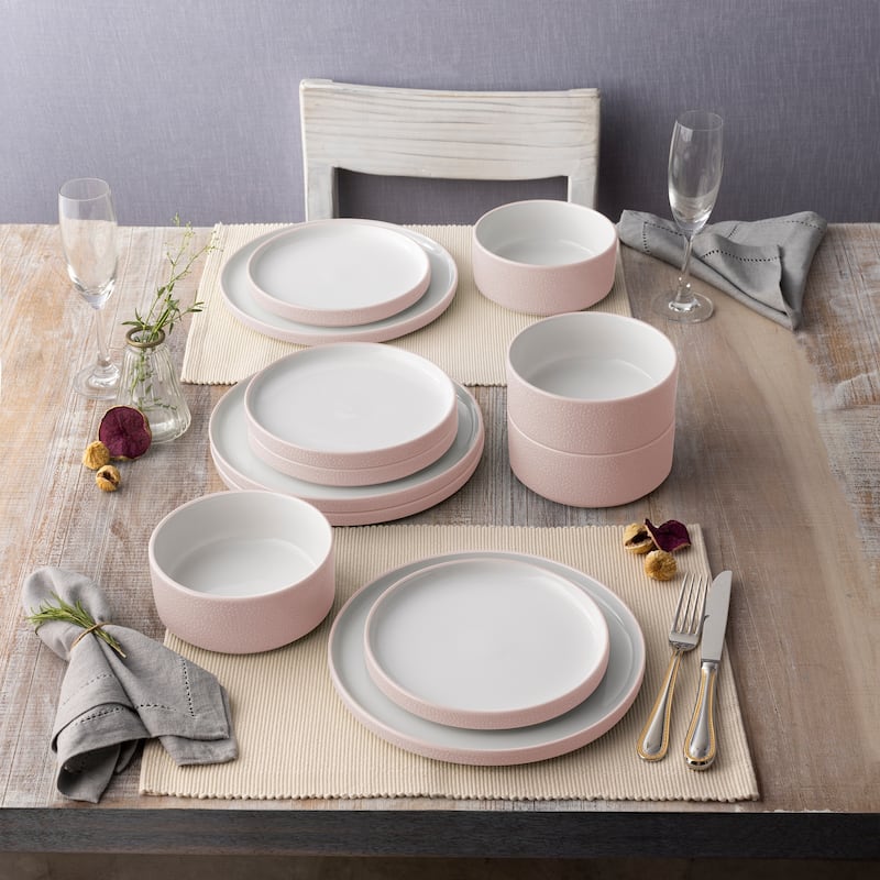 Noritake Colortex Stone 12-Piece Stax Dinnerware Set, Service For 4