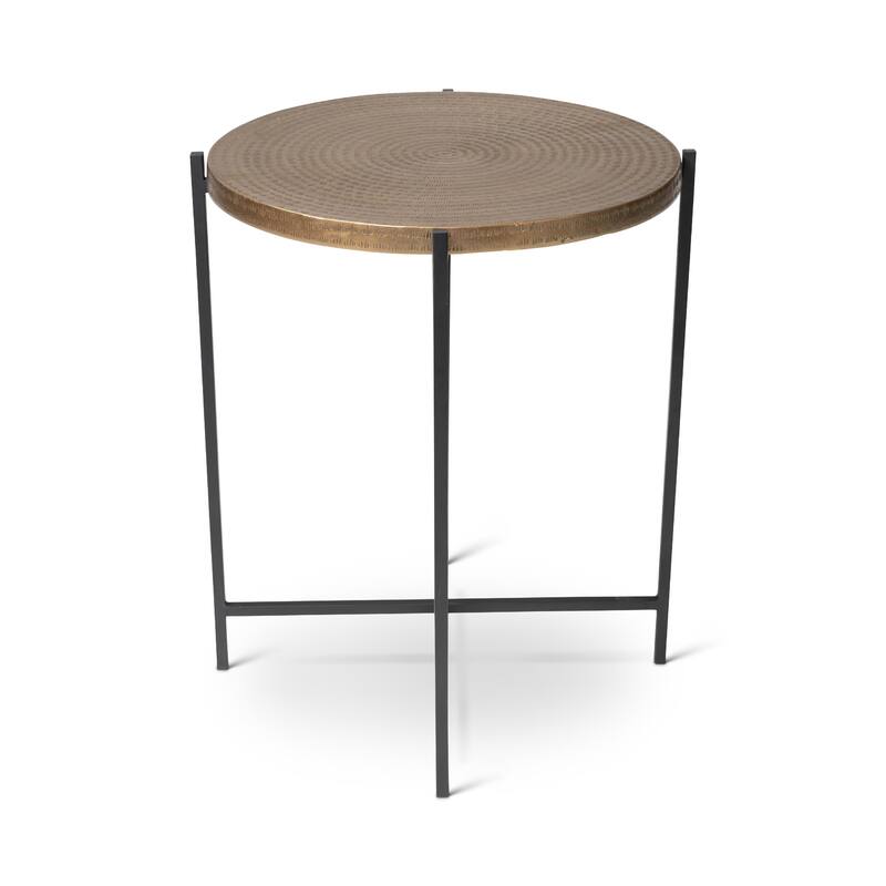 Elements - Navi End Table - Antique Brass