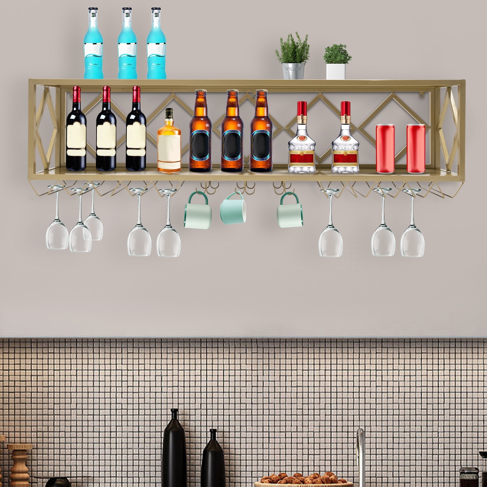 Epicureanist hanging wine glass rack hotsell